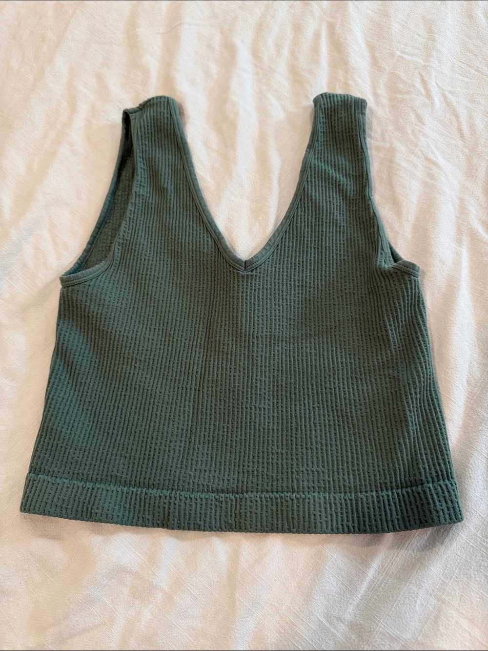 By Together Ribbed Tank Top in Deep Green (M/L)